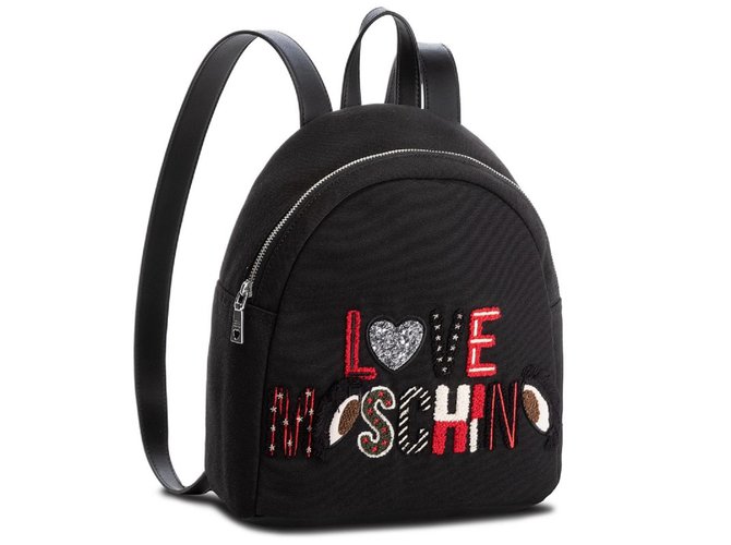 Love Moschino Backpacks Black Synthetic ref.83403 Joli Closet